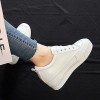 Supreme White Increase Campus Shoes Gain Altitude 7cm / 2.8Inch Lace-Up Increase Walking Shoes 