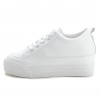 Supreme White Increase Campus Shoes Gain Altitude 7cm / 2.8Inch Lace-Up Increase Walking Shoes 