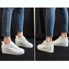 Supreme White Increase Campus Shoes Gain Altitude 7cm / 2.8Inch Lace-Up Increase Walking Shoes 