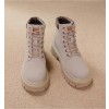 Hidden Heel Combat Boot Hidden Insole 8cm / 3.2Inch Lace-Up Elevator Ankle Boots