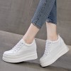 Height Elevator Campus Shoes To Make You Taller 8cm / 3.2Inch Lace-Up Hidden Heel Platform Shoes