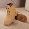 Hidden Heel Combat Boot Hidden Insole 8cm / 3.2Inch Lace-Up Elevator Ankle Boots