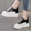 Height Elevator Campus Shoes To Make You Taller 8cm / 3.2Inch Lace-Up Hidden Heel Platform Shoes