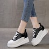 Height Elevator Campus Shoes To Make You Taller 8cm / 3.2Inch Lace-Up Hidden Heel Platform Shoes