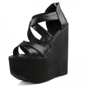 Hidden Wedge Heel Platform Shoes That Make Men Look Talle 15Cm / 6Inch Slip-On & Pull-On Height Wedge Sandals Shoes