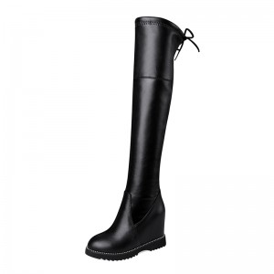 Hidden Increase Knee High Boots Become Taller 10cm / 4Inch Slip-On & Pull-On Hidden Elevator Leather Boot