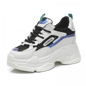 Elevated Racing Shoes  For Height Enhancement 9cm / 3.5Inch Lace-Up Taller Hieght Athletic Shoes