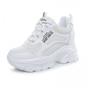 Hidden Taller Sports Shoes Increase Height 9cm / 3.5Inch Lace-Up Hidden Wedges Athletic Shoes
