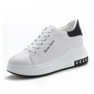 Taller Hieght Walking Shoes For Height 8cm / 3.2Inch Lace-Up Hidden Heel Taller Campus Shoes