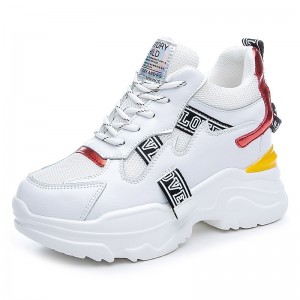 Hidden Elevator Sports Shoes Increasing 8cm / 3.2Inch Lace-Up Elevator Athletic Shoes