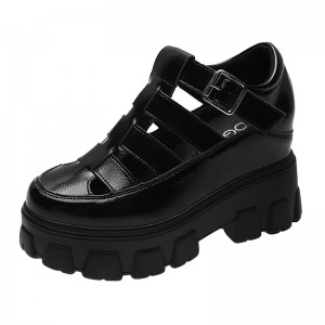 Hidden Wedges Sandals Shoes For Height Increasing 8cm / 3.2Inch Slip-On & Pull-On Hidden Taller Platform Shoes