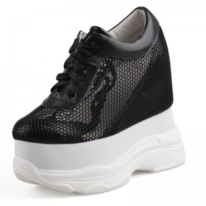 Hidden Wedges Platform Shoes That Make Men Look Talle 13Cm / 5Inch Lace-Up Hidden Wedges Walking Shoes