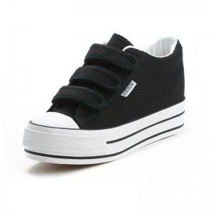 Hidden Wedges Walking Shoes Enhance Your Height 5cm / 2.0Inch Hook & Loop Hidden Wedges  Canvas Shoes