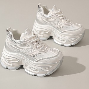 Heighten Clunky Shoes Extra Increase Height 10cm / 4Inch Lace-Up Heighten Sports Shoes		