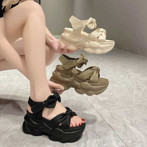Hidden Taller Platform Shoes To Make You Look Taller 9cm / 3.5Inch Hook & Loop Hidden Taller Sandals Shoes