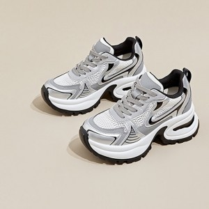 Height Wedge Sports Shoes That Give You Height 9cm / 3.5Inch Lace-Up Height Wedge Sneakers