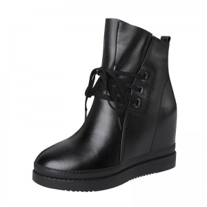 Hidden Increase Ankle Boots Gain Tall 10cm / 4Inch Lace-Up Hidden Increase Leather Boot