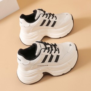 Height Elevator Cotton Shoes Get Height 8cm / 3.2Inch Lace-Up Height Elevator Platform Shoes