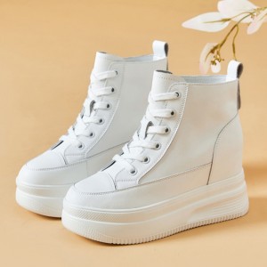 Height Increasing Ankle Boots To Look Taller 9cm / 3.5Inch Lace-Up Height Increasing Leather Boot