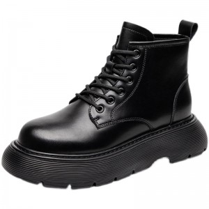 Taller Hieght Combat Boot Become Altitude 6cm / 2.4Inch Lace-Up Taller Hieght Lace Up Boot