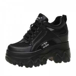 Hidden Heel Outdoor Shoes  Extra Tall 10cm / 4Inch Lace-Up Hidden Heel Walking Shoes