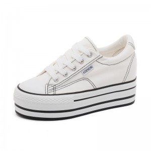 Taller Canvas Shoes Increase Your Height 8cm / 3.2Inch Lace-Up Taller Campus Shoes