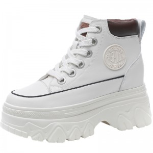 Height Increasing High Top Casual Shoes Increase Elevator 8cm / 3.2inchLace-Up Height Increasing Walking Shoes