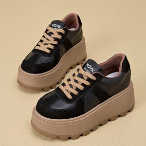Hidden Elevator Platform Shoes Grow Taller 8cm / 3.2Inch Lace-Up Hidden Elevator Walking Shoes