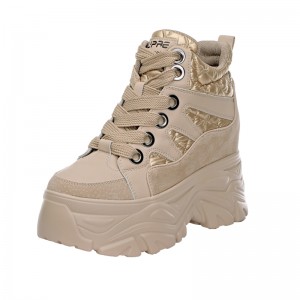 Height Increasing Elevator Chukka Boot Extra Altitude 8cm / 3.2Inch Lace-Up Height Increasing Elevator Lace Up Boot