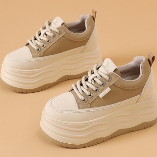 Height Walking Shoes To Be Altitude 8cm / 3.2Inch Lace-Up Height Platform Shoes
