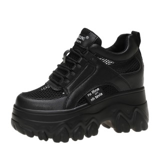 Hidden Heel Outdoor Shoes  Extra Tall 10cm / 4Inch Lace-Up Hidden Heel Walking Shoes