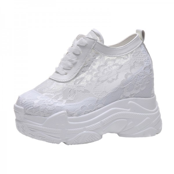 tall white platform sneakers