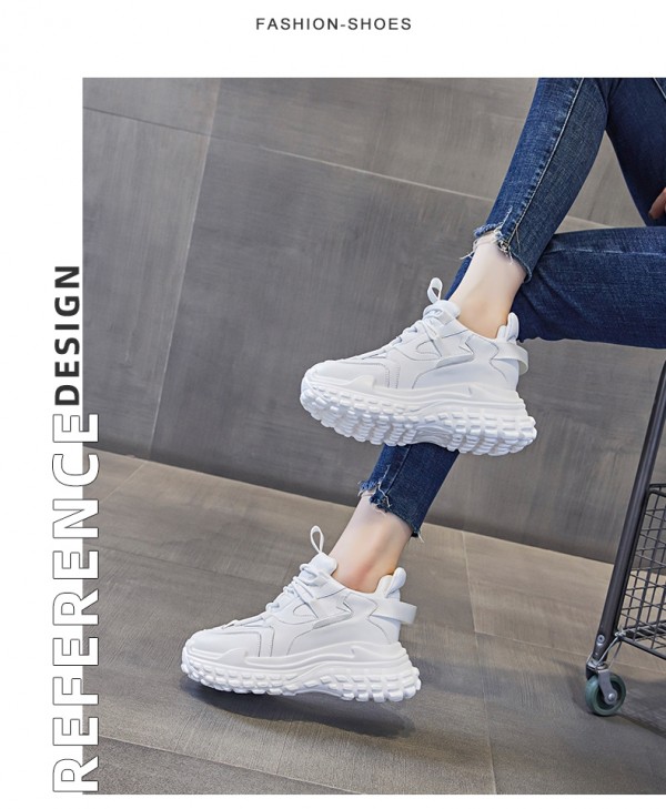 Hidden Heel Sports Shoes Increasing 8cm / 3.2Inch Lace-Up Hidden Height Athletic Shoes