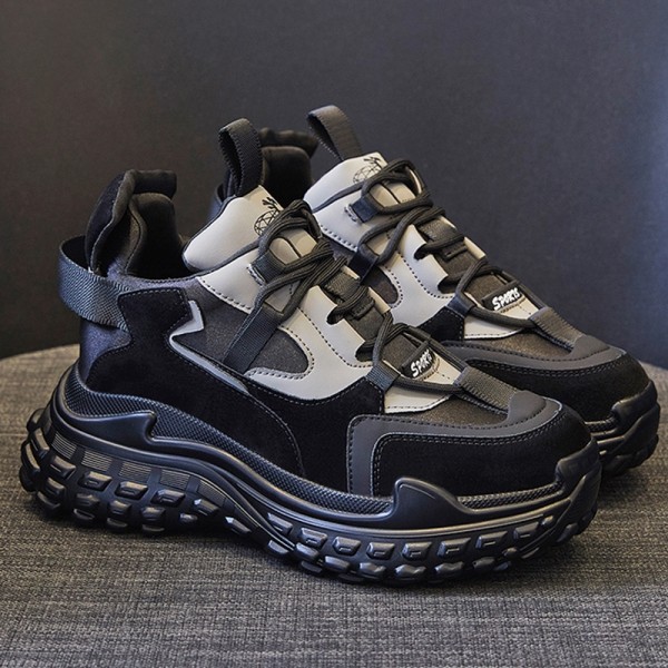 Hidden Heel Sports Shoes Increasing 8cm / 3.2Inch Lace-Up Hidden Height Athletic Shoes